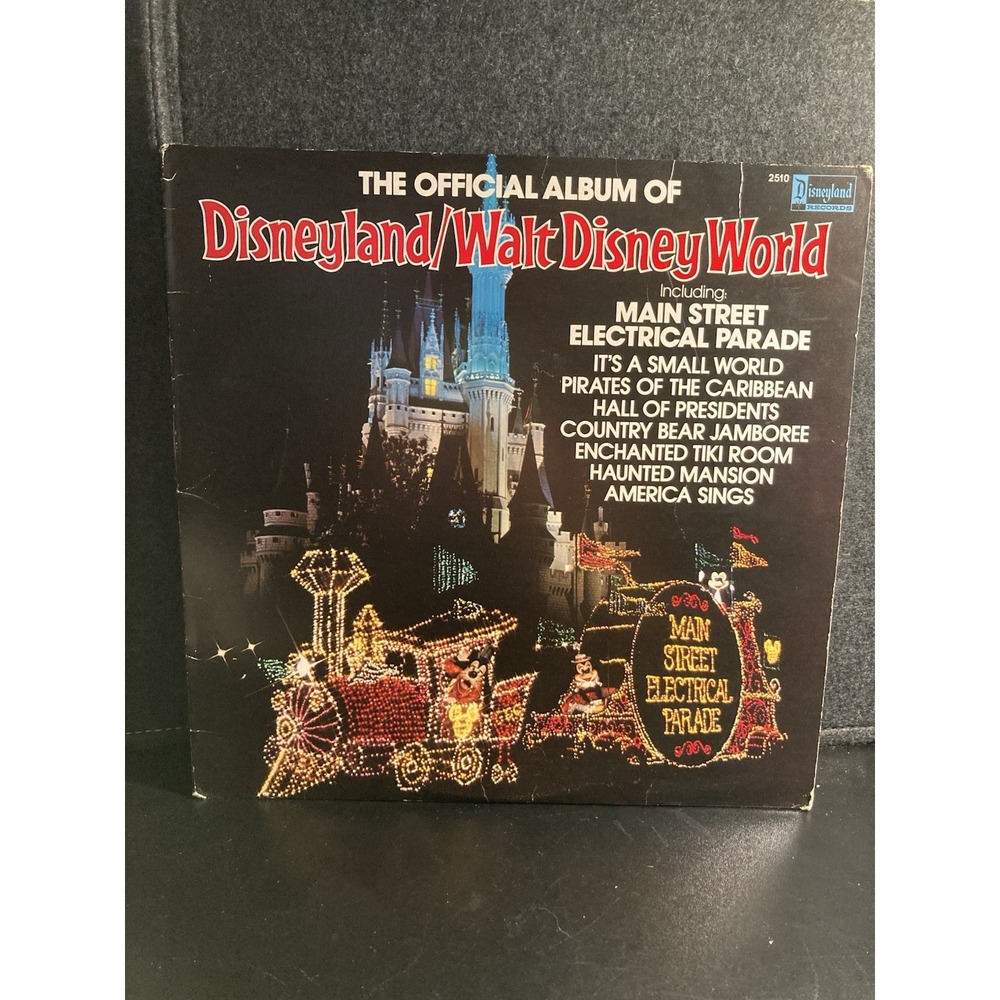 The Official Album of Disneyland Walt Disney World Vinyl Record LP 1980 2510